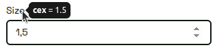 Tooltip in the north arrow settings panel (cex = 1.5)